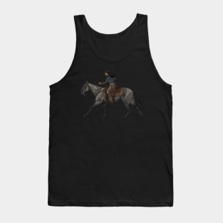 Dark Dapple Bay Western Ranch Horse Gallop Tank Top